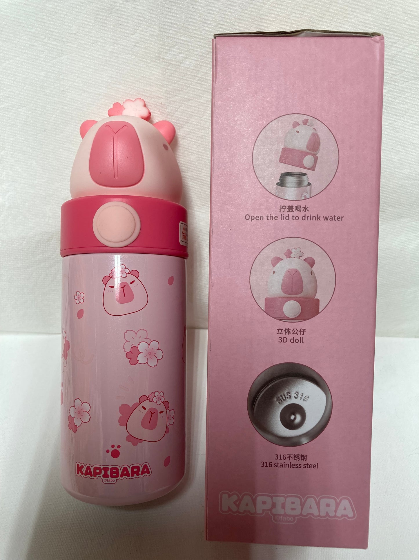 KAPIBARA豚豚公仔保温杯350ml