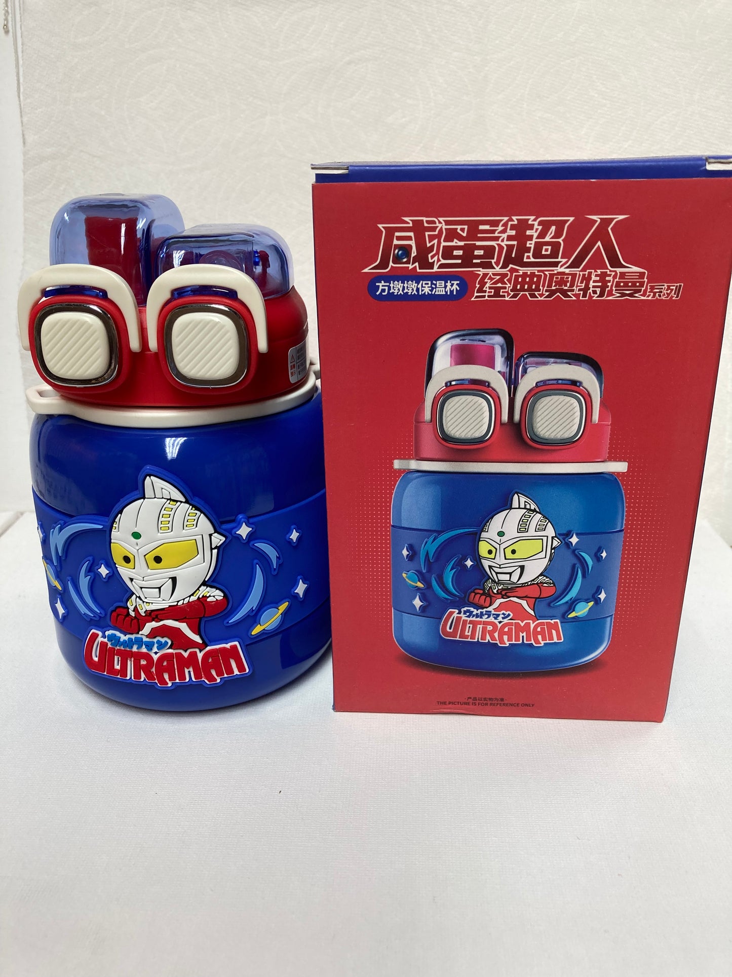 ULTRAMAN咸蛋超人经典奥特曼系列 方墩墩保温杯620ml